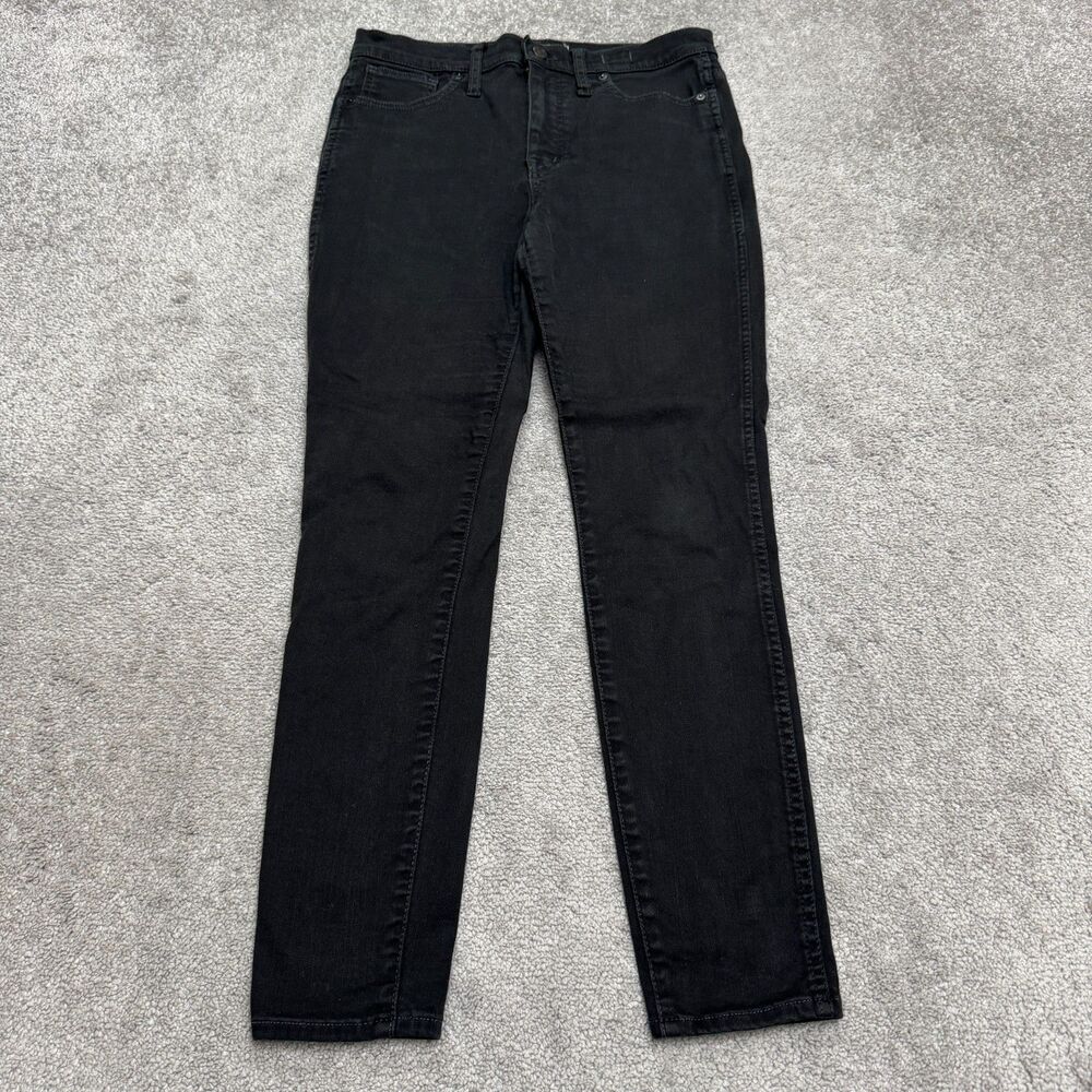 Madewell 10 Inch High Rise Skinny Jeans Womens 29 Black Stretch Denim Casual